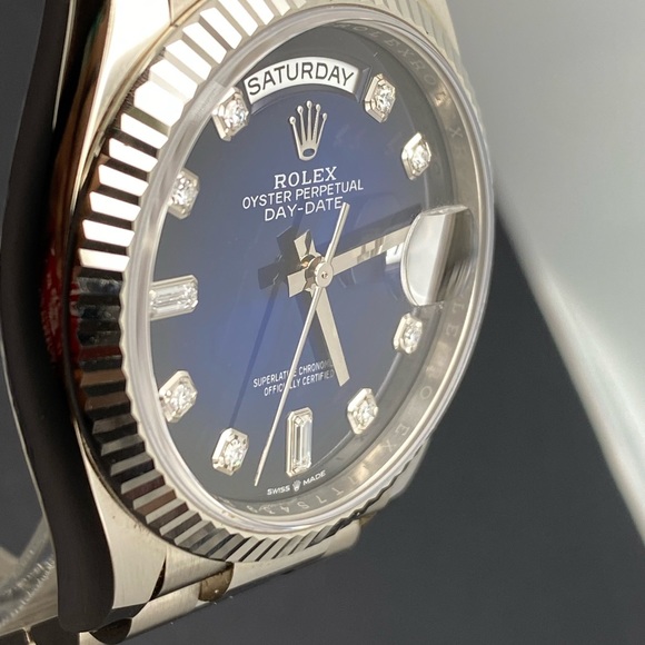 2022 Rolex Day Date Blue Ombré White Gold President - Picture 3 of 8